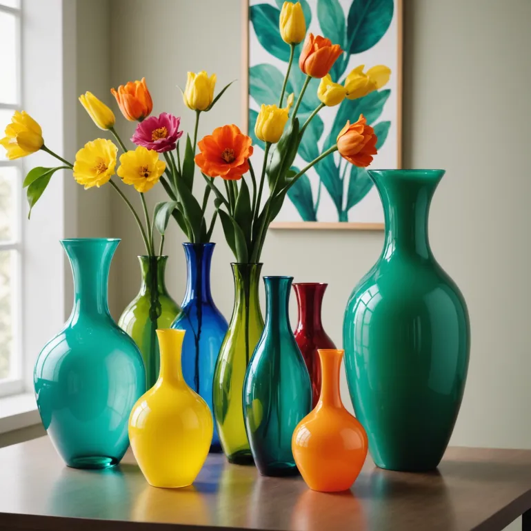 Искусство декора: как цветные стеклянные вазы могут преобразить ваше пространство