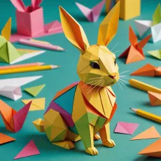 Как сделать зайца из бумаги: искусство оригами и аппликации для творческих душ